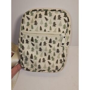 Brixley Unisex Crossbody 5in1Bag Sage Green With Pine Trees Adjustable Strap